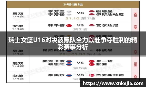 瑞士女篮U16对决波黑队全力以赴争夺胜利的精彩赛事分析